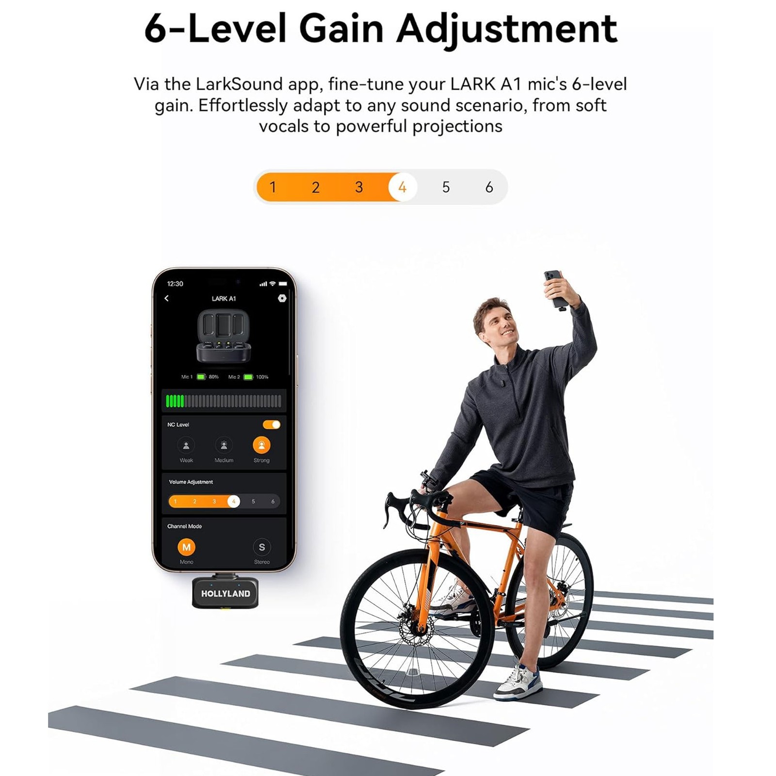 Hollyland LARK A1 Combo Wireless Microphone System for Mobile Devices Video Kit