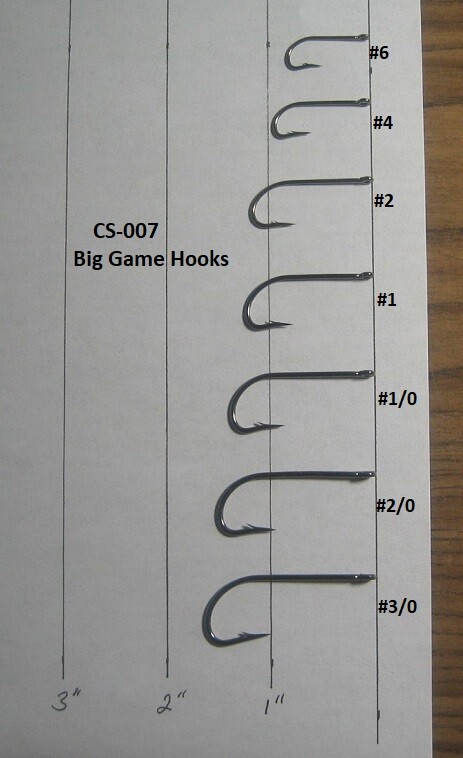 25 Big Game Hooks CS-007-High quality Carbon Steel Black-nickel