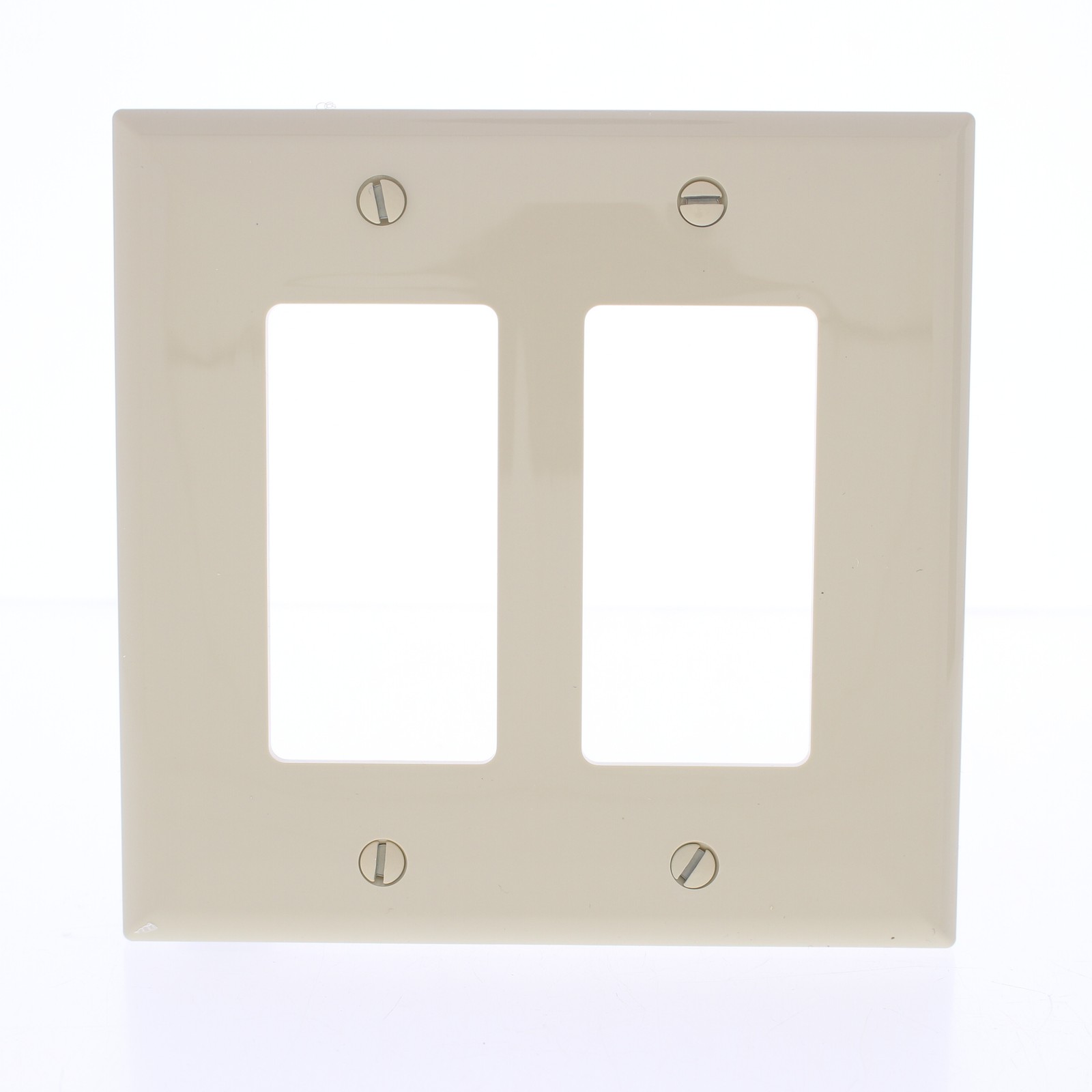 Eaton PJ262V Ivory 2-Gang Decorator GFCI Unbreakable Mid-Size Wallplate Cover