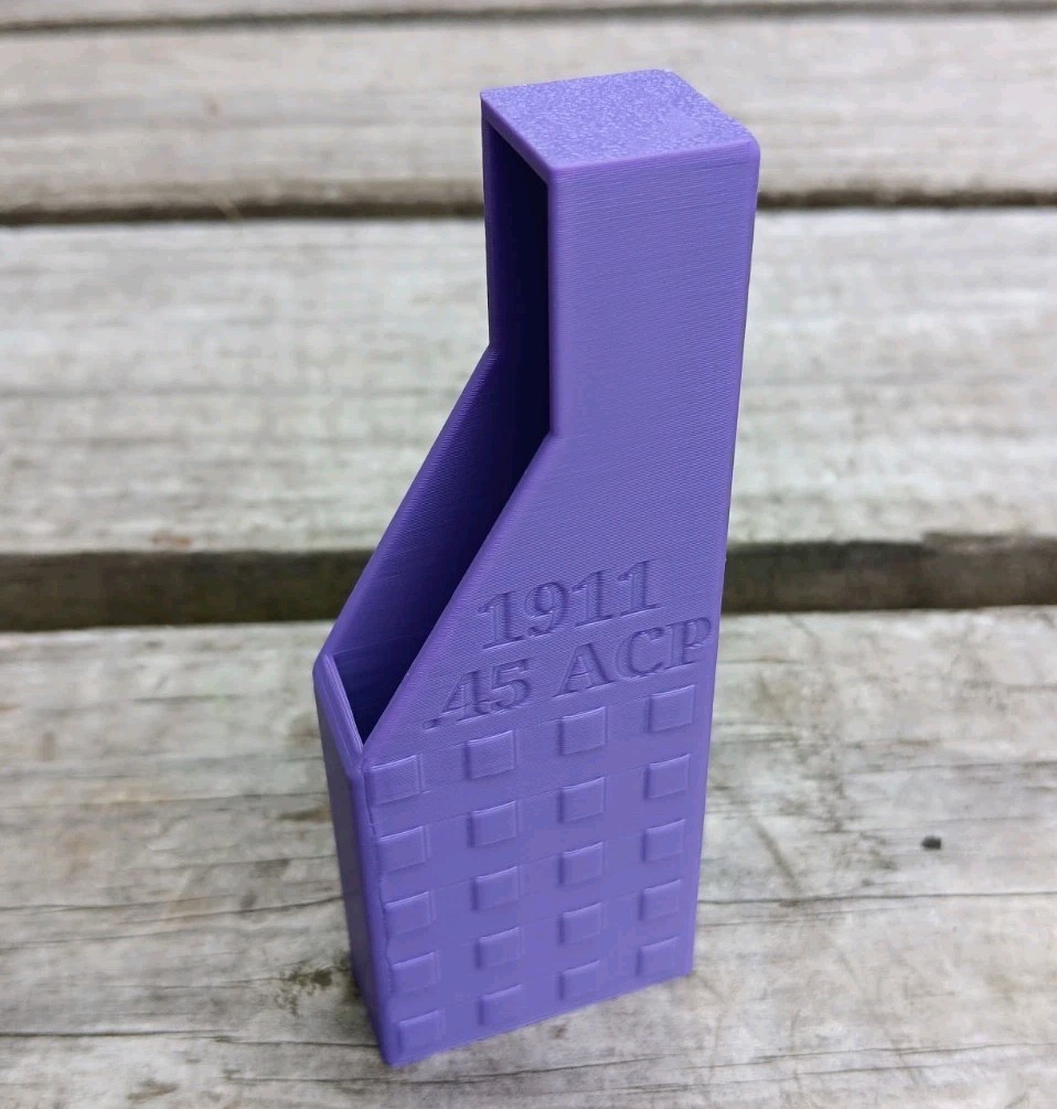 1911 .45 ACP Single Stack Speed Loader/Finger Saver For Magazine - Purple
