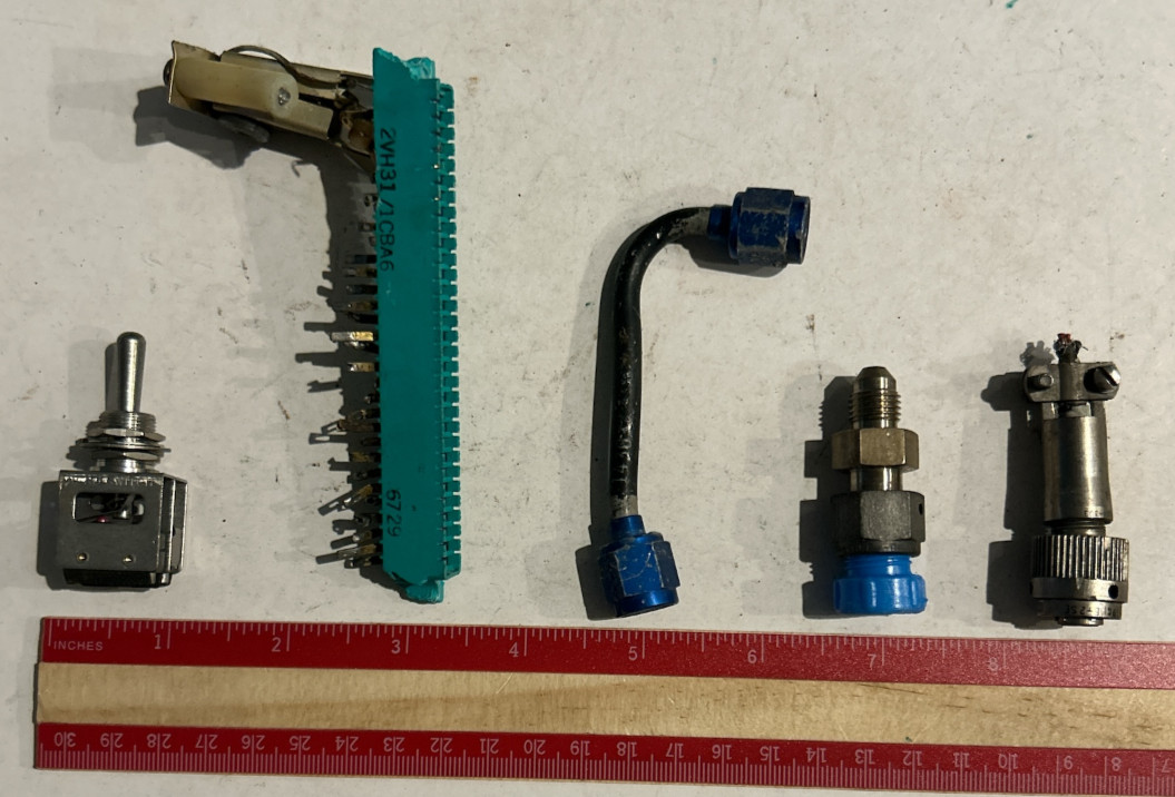 1960S-80S NASA SPACE PROGRAM UNIDENTIFIED MISC. FUSES, SWITCHES LOT(5) B8