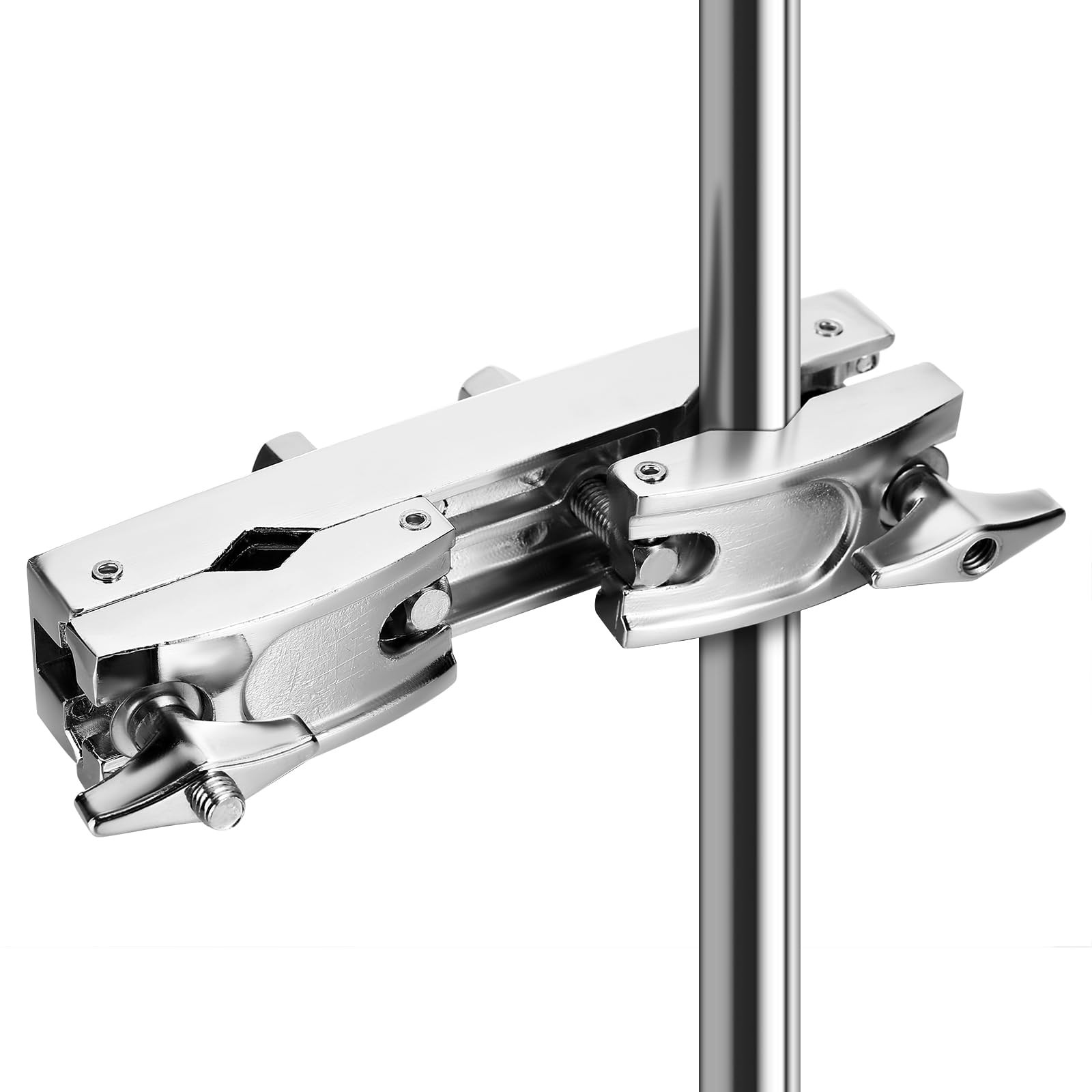Cymbal Stand Multi-Clamp, Silver Drum Clamp Mount, Adjustable