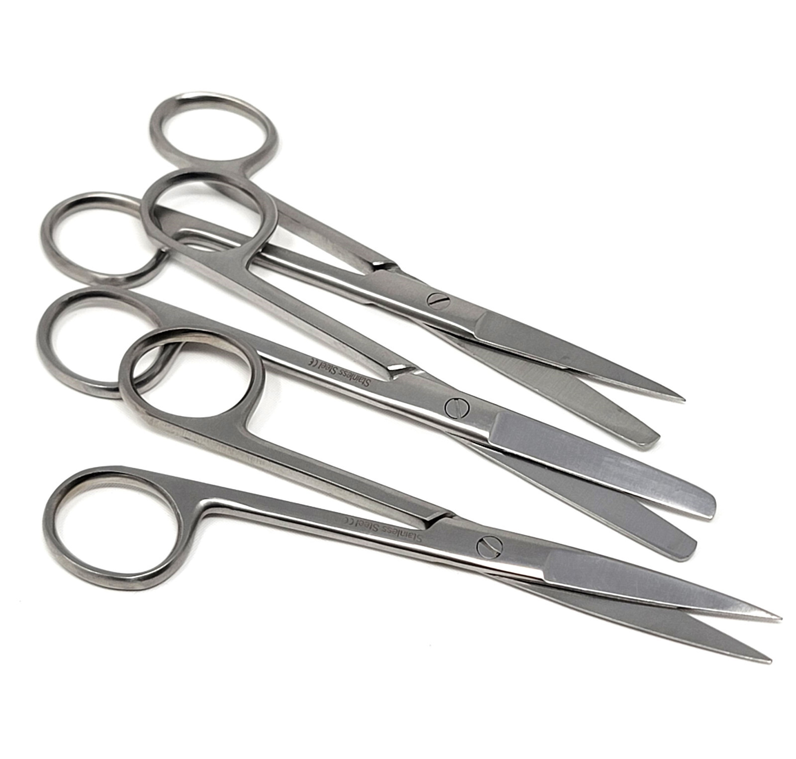 3 Pcs Operating Scissors 6.5" Straight Sharp/Sharp+Sharp/Blunt+Blunt/Blunt Ends