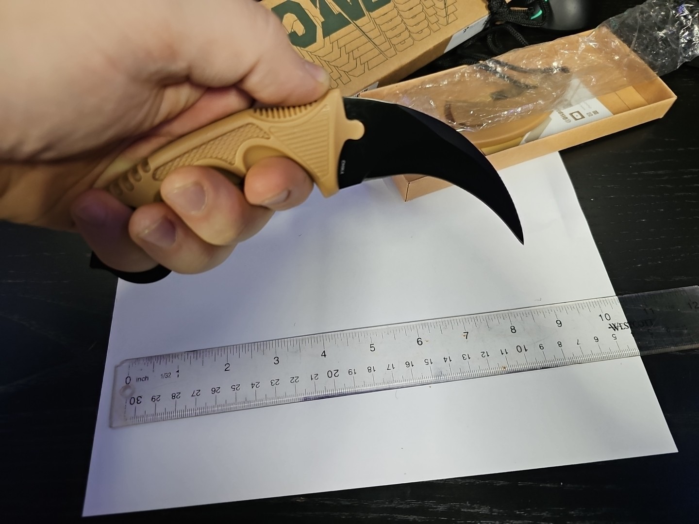 Dispatch Karambit Tactical Combat Knife Fixed Blade W/ Sheath