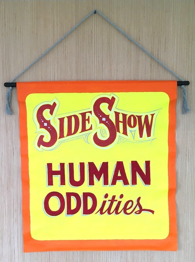 CARNIVAL - CIRCUS SIDESHOW BANNER - Size 24 x 26" by George Borum  (3471)