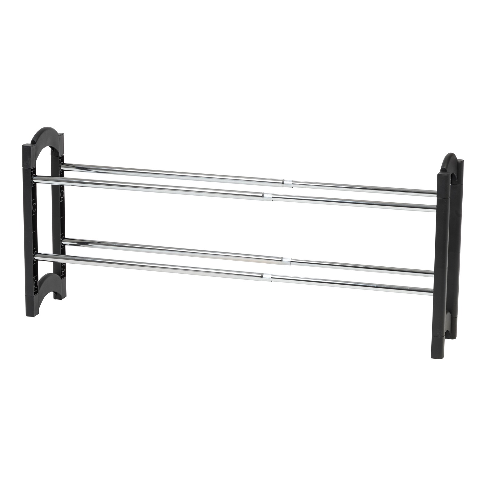 2 Tier Extendable & Stackable Freestanding Metal Shoe Racks Entryway