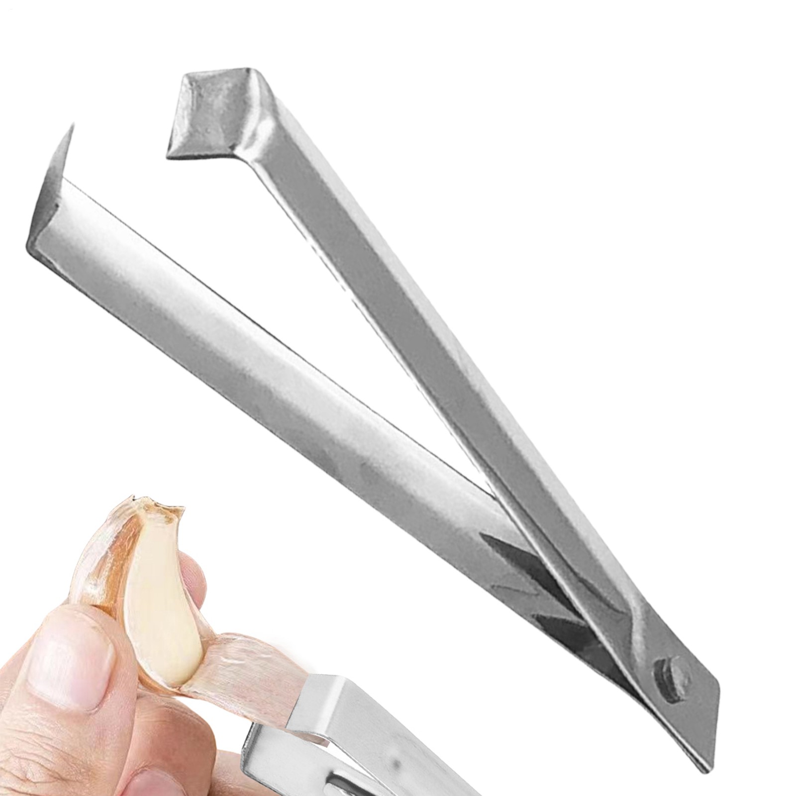 Stainless Steel Garlic Peeler Fishbone Tweezers Set Garlic Clip Peel New