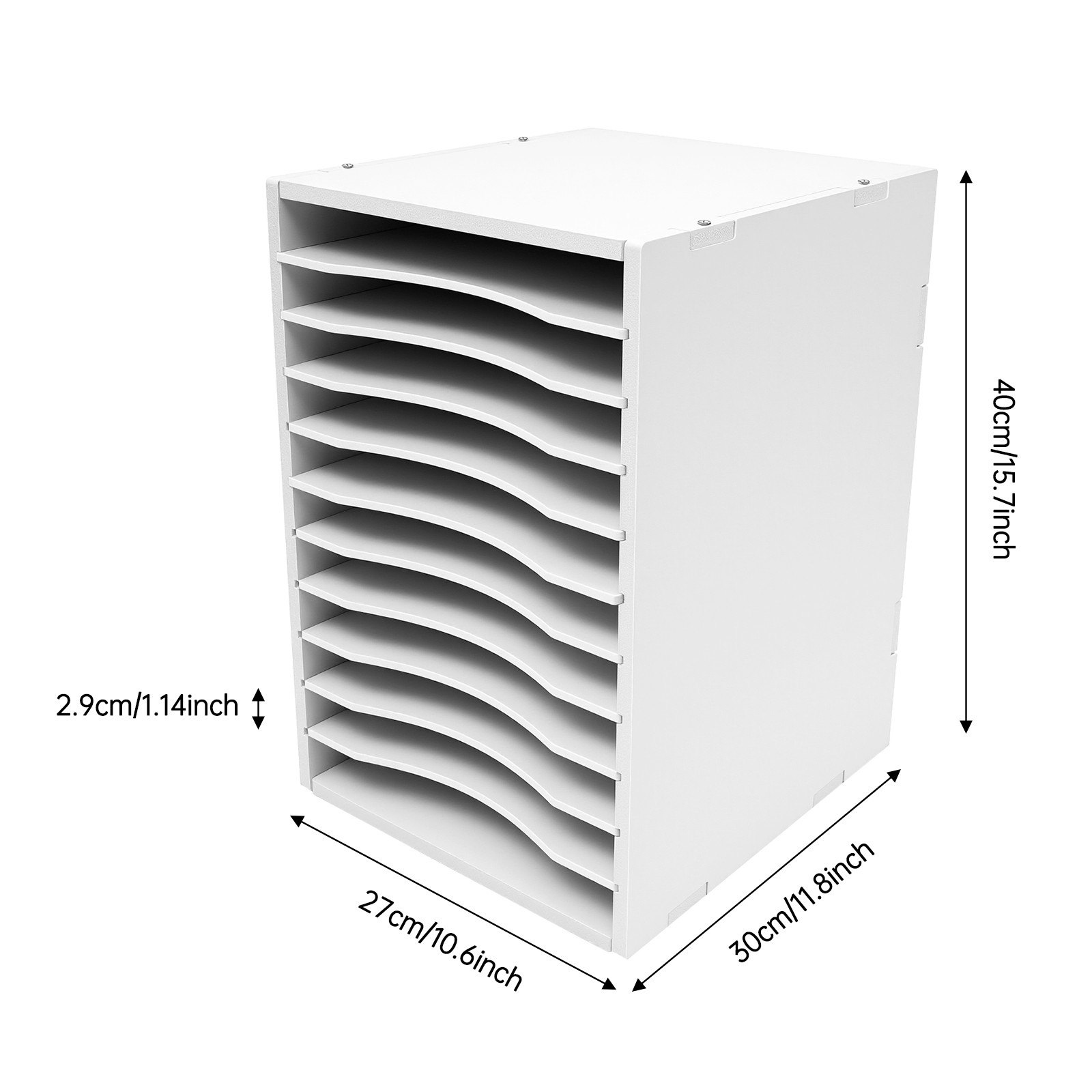 Vertical Desktop Sorter 11-Compartments Paper Storage Holder Document Organizer