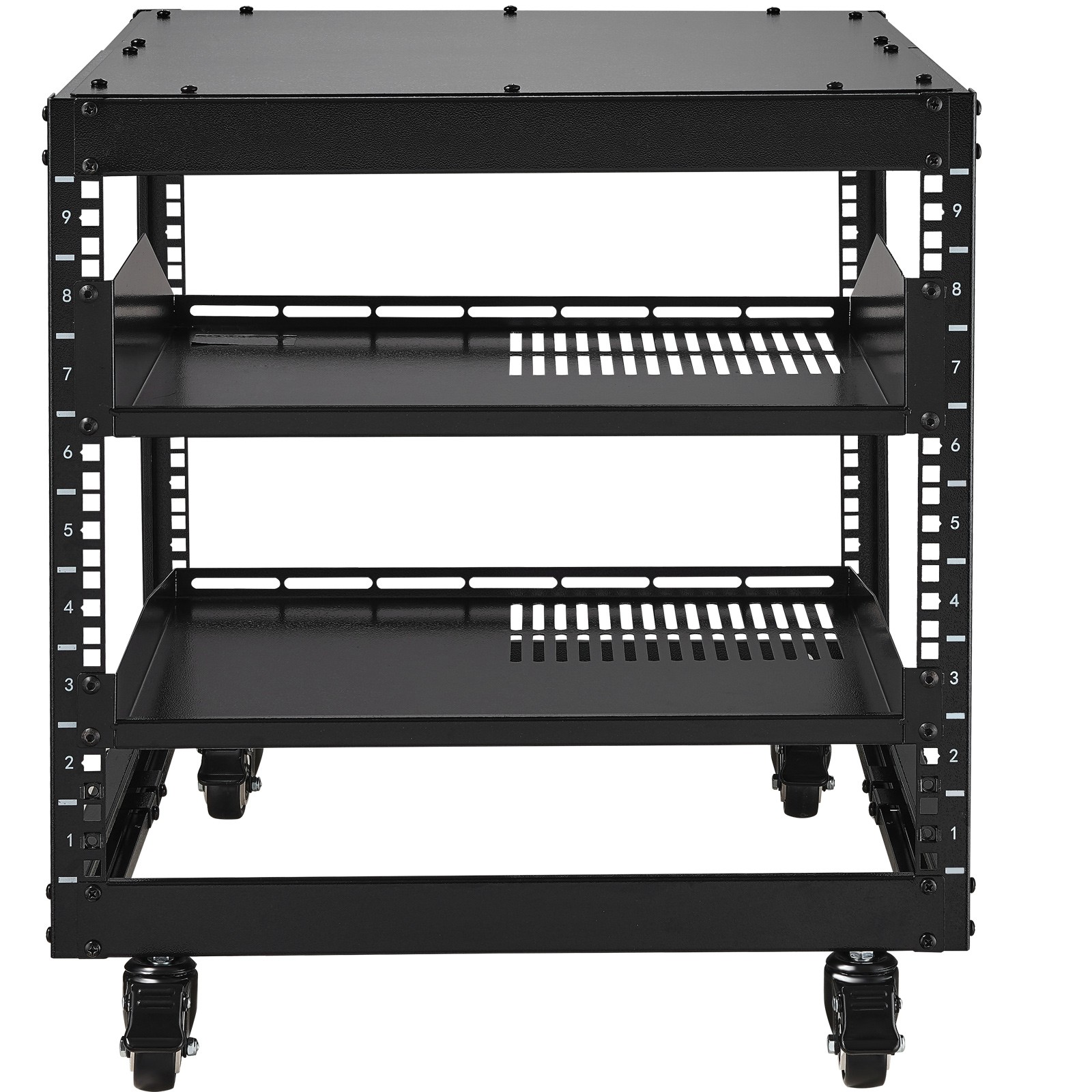 Uimoso 9U Adjustable 4-Post Open Frame Server Rack for Network Equipment