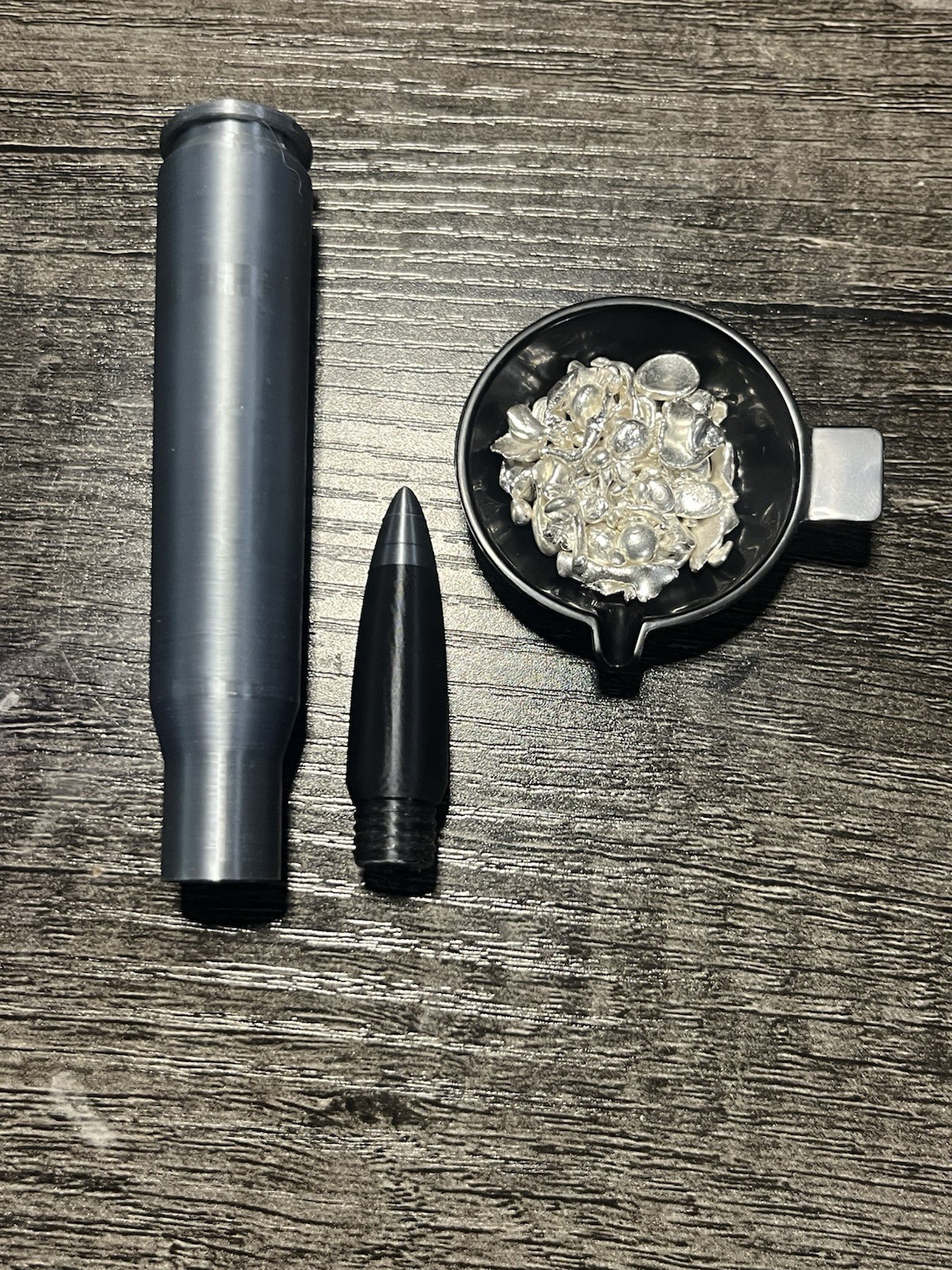 28 gram .999 fine Silver Shot With 3d Printed Bullet Holder