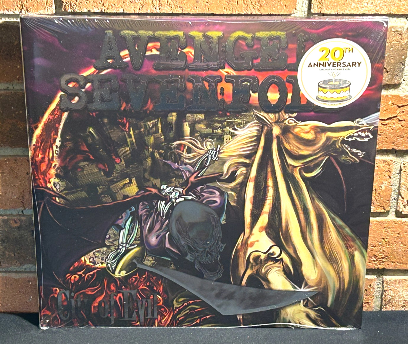 AVENGED SEVENFOLD - City Of Evil, Ltd 20th Anni 2LP TRANS RED + ORANGE VINYL New