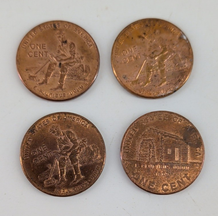 Qty 4 2009 Penny 1 No Mint Mark Rare & Lot of 3 Denver Mint