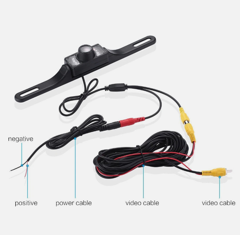 Rearview Backup Plate Camera for Kenwood DNX875S Install Kit