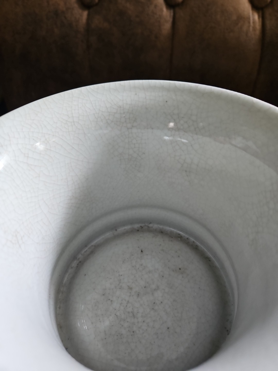Decorative Cachepot Floral Planter With Handles Lots Of Crazing