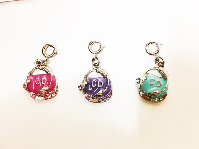 New Charm It Silver Tone Pink Purple or Blue CD Player Children's Bracelet Charm