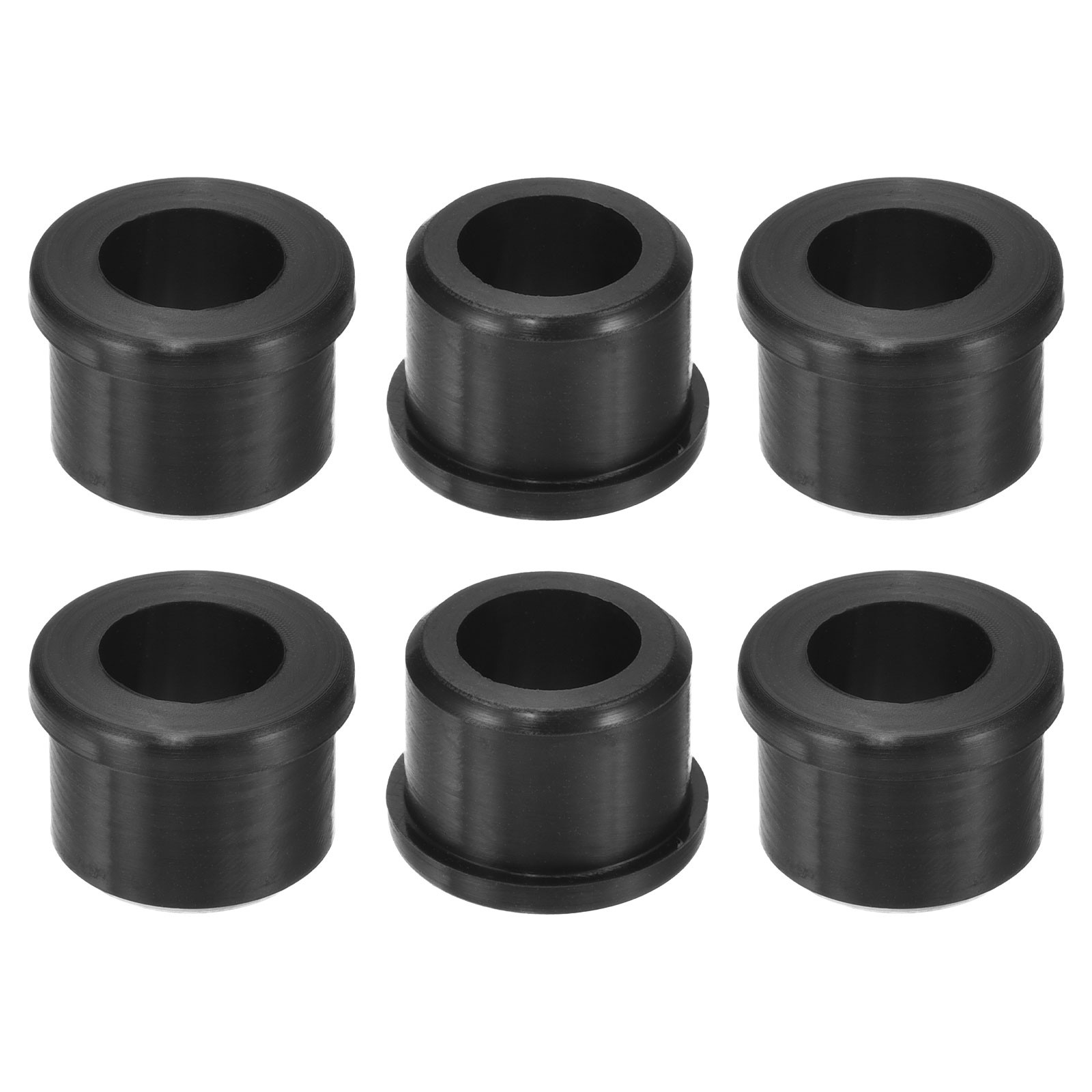 6Pcs Rubber Grommets 15mm Drill Hole, 10mm ID Top Hat Hole Plug Grommet