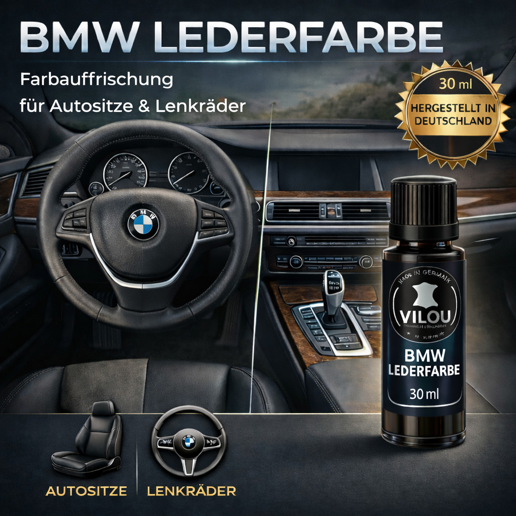 BMW Leather Paint 30ml - Genuine Leather Repair Car Seats Steering Wheel - All Colours