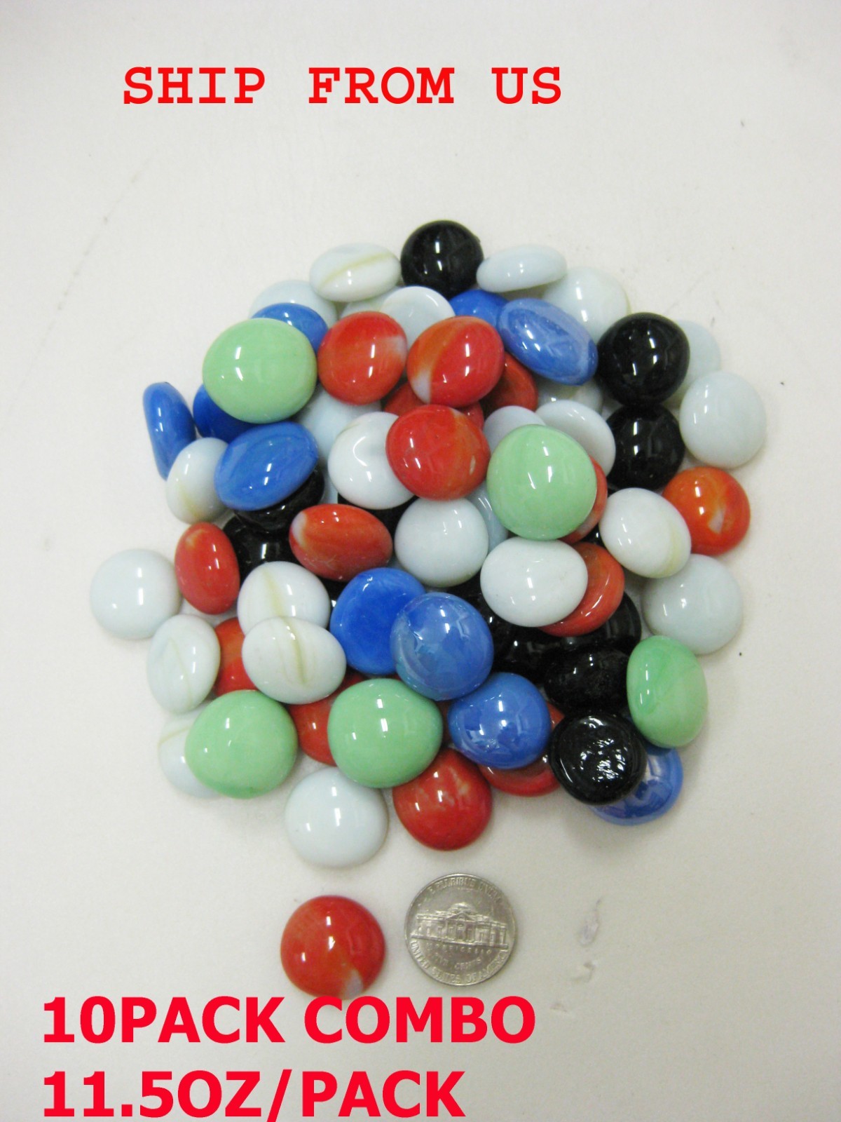 10-Pack of Multi-Color Ceramic pebble Gravel for Aquarium fishing tank