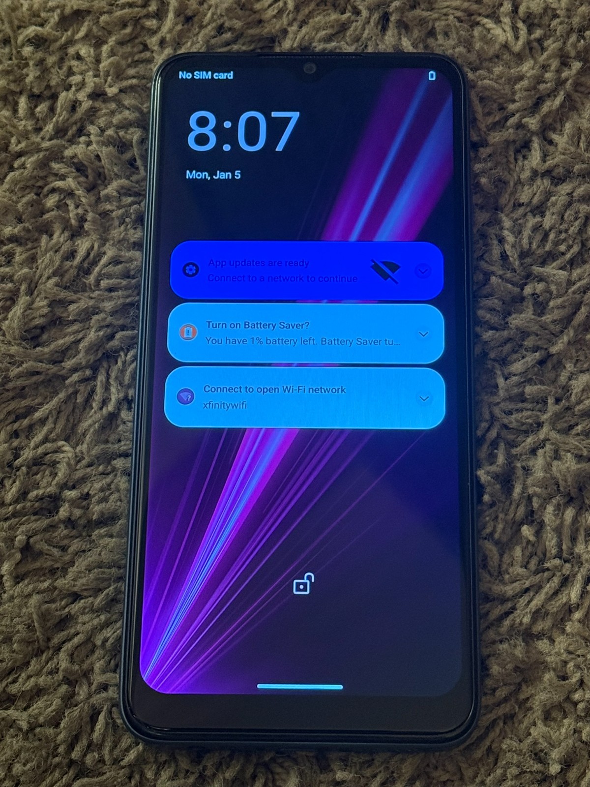 T-Mobile REVVL 6 5G 64gb Blue Cell Phone Model TMAF025G Great!