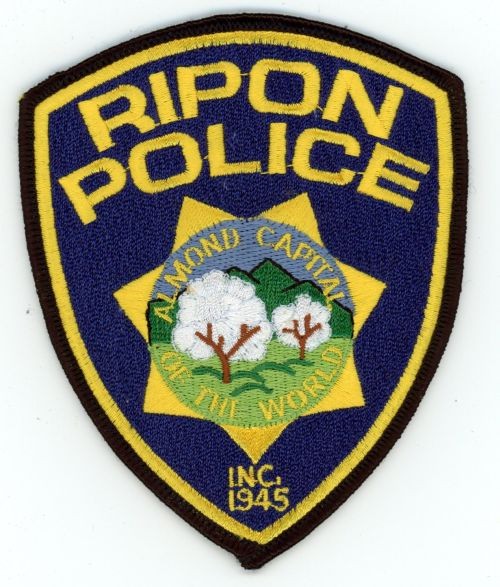 CALIFORNIA CA RIPON POLICE NICE SHOULDER PATCH SHERIFF