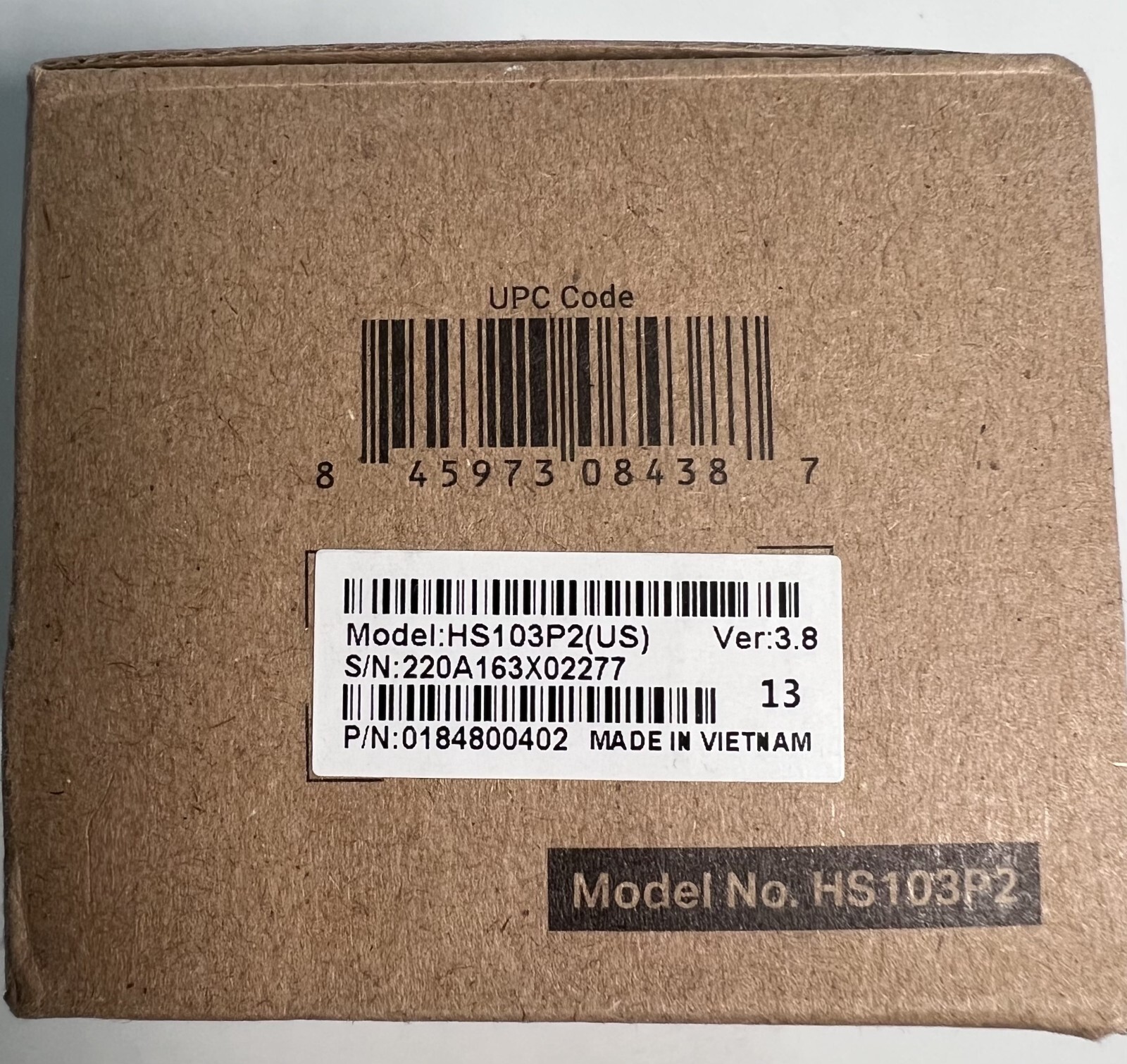 Tp-link Kasa Smart Wi-Fi Plug Mini Outlet Hs103p2 2pk Version 3.8