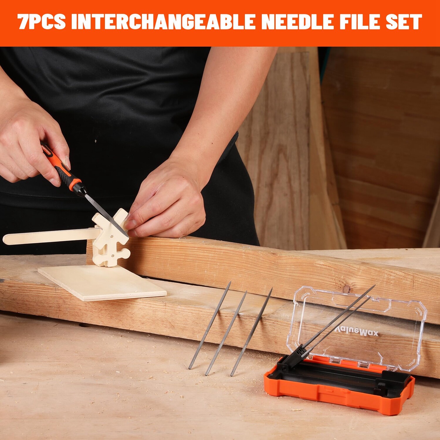 ValueMax 7PC Needle File Set Round HalfRound Flat Warding Square Triangular Flat