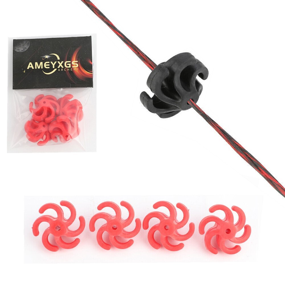 4pcs Archery Bowstring Stabilizer String Damper Silencer Recurve Compound Bow