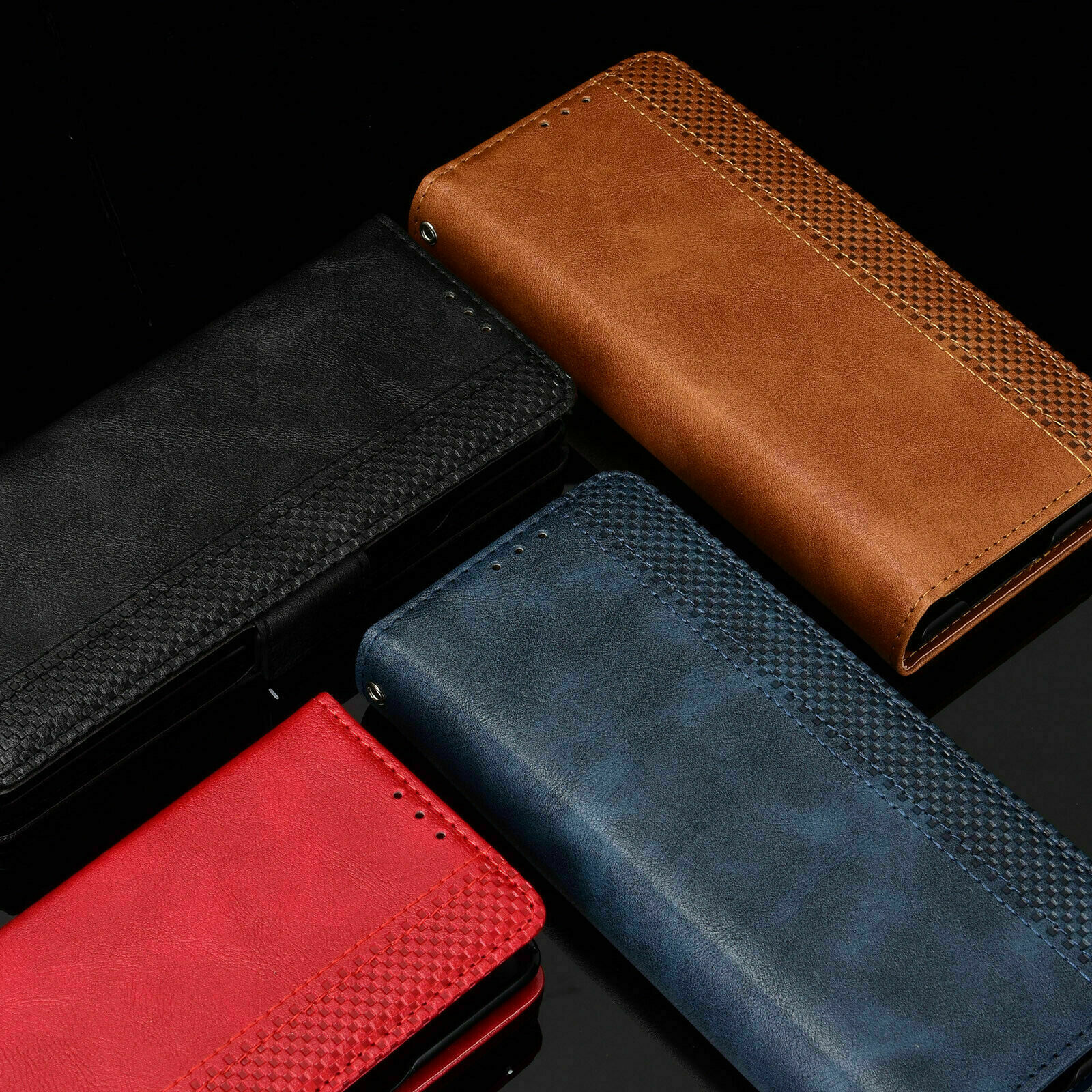 For Samsung Z Fold 6 5 4 3 Magnetic Flip Leather Flip Book Style Stand Hard Case