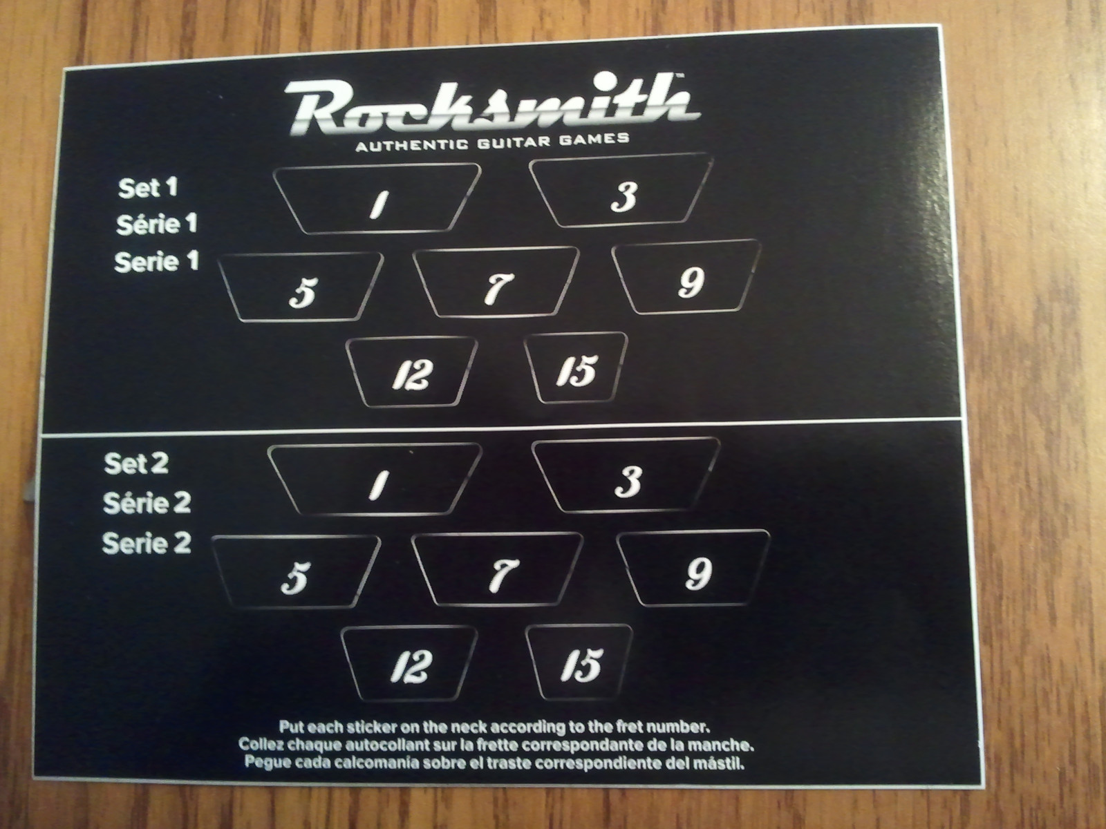 Rocksmith Guitar Fret Number Stickers -Two Sets Per Sheet NEW Works on 2014 too