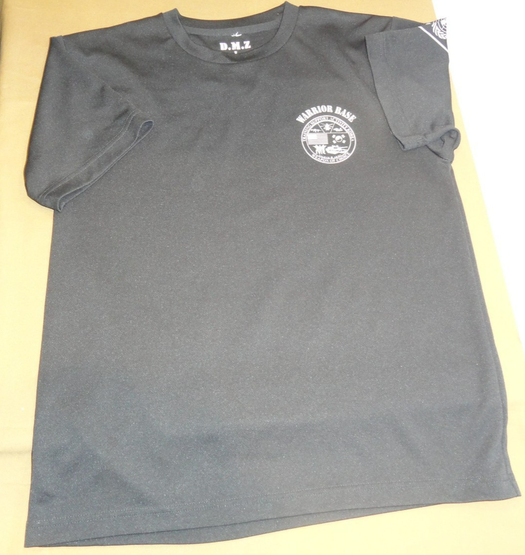 DISCONTINUED WARRIOR BASE TRAINING D.M.Z SUPPORT KOREA BLACK UNIT SHIRT LARGE