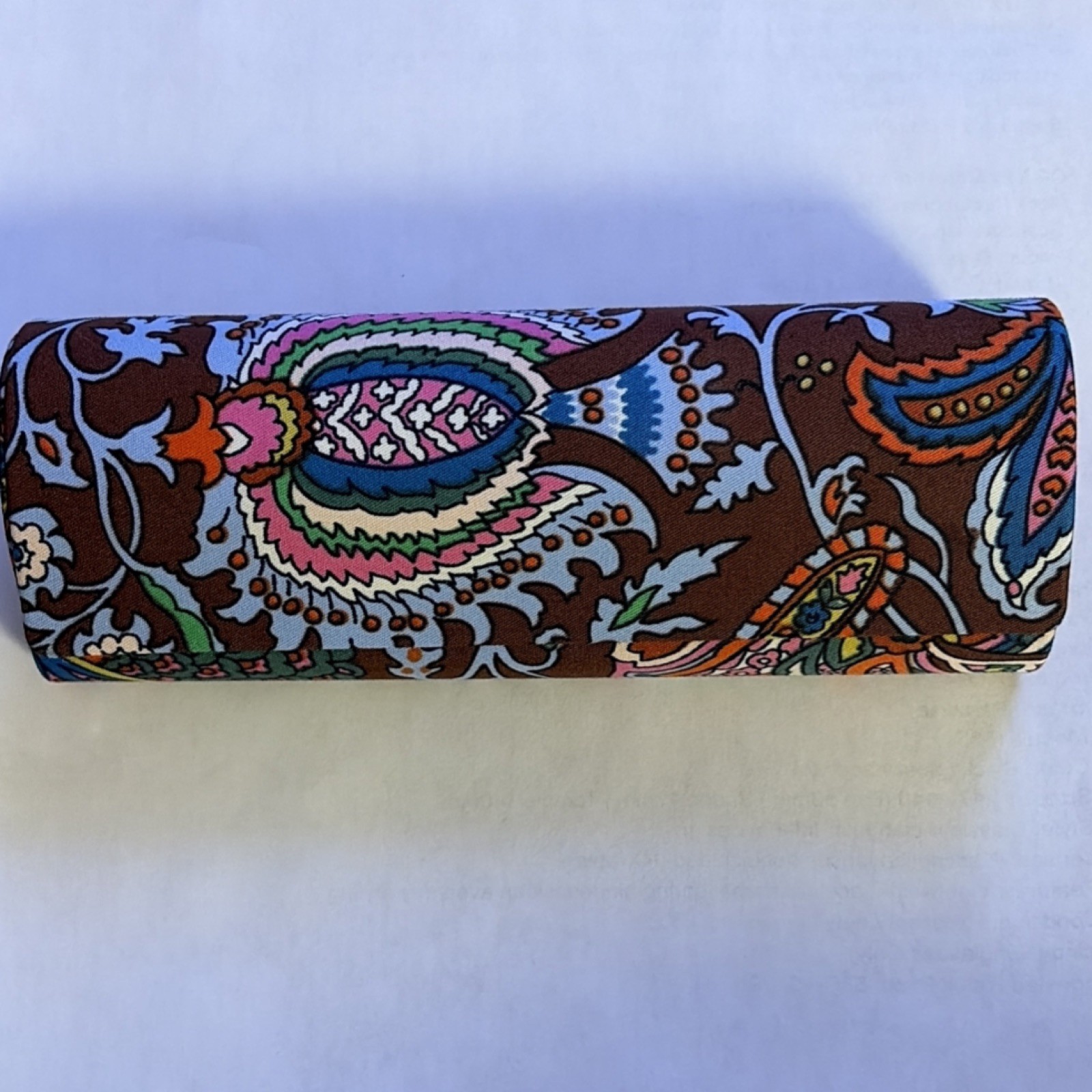 Vera Bradley Multicolor Paisley Hard Case for Glasses Flip Top