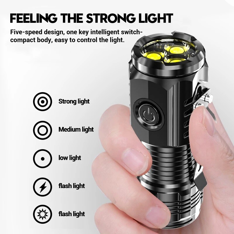 1-10Pack Super Bright LED Flashlight Tactical Rechargeable LED Work Lights Torch