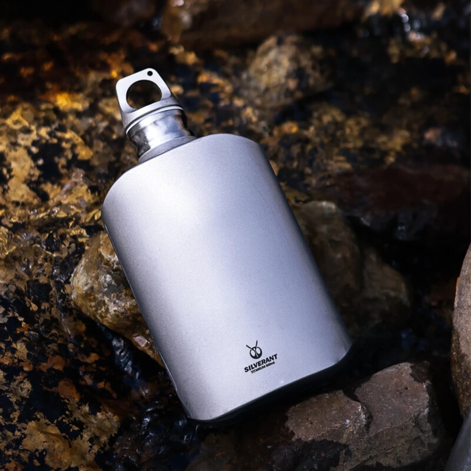 Titanium Water Wine Coffee Tea Bottle Flask Portable Outdoor Camping Travel Cap