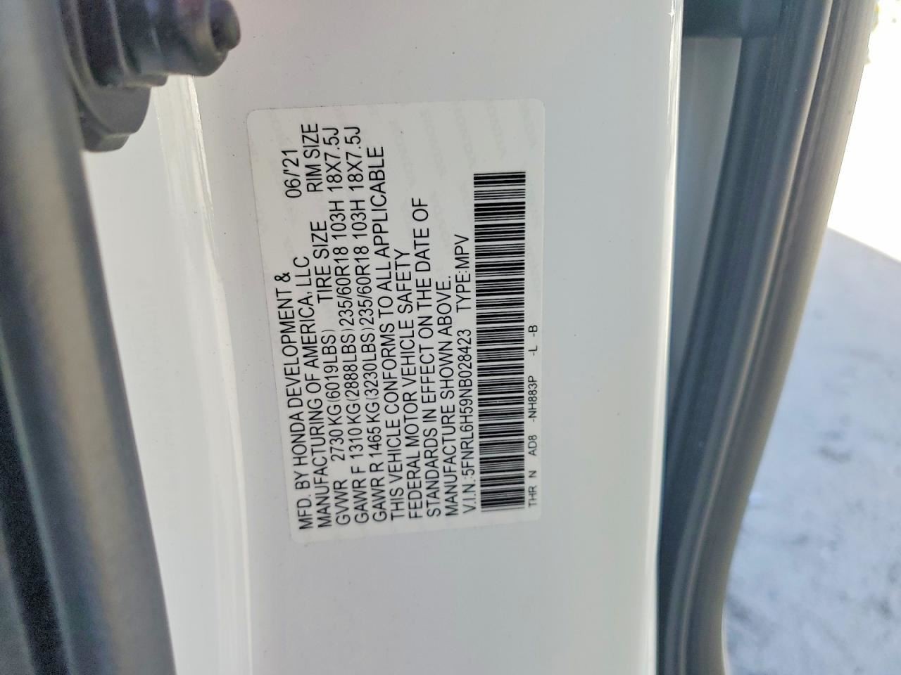 ODYSSEY 2022 Glove Box 5002912