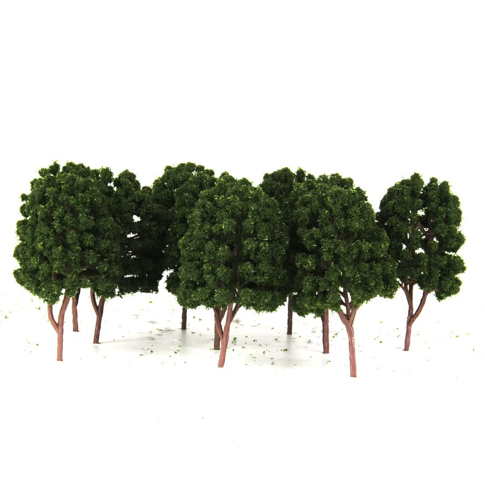 10pcs Model Trees Layout Train Diorama Scenery HO OO Scale Dark Green