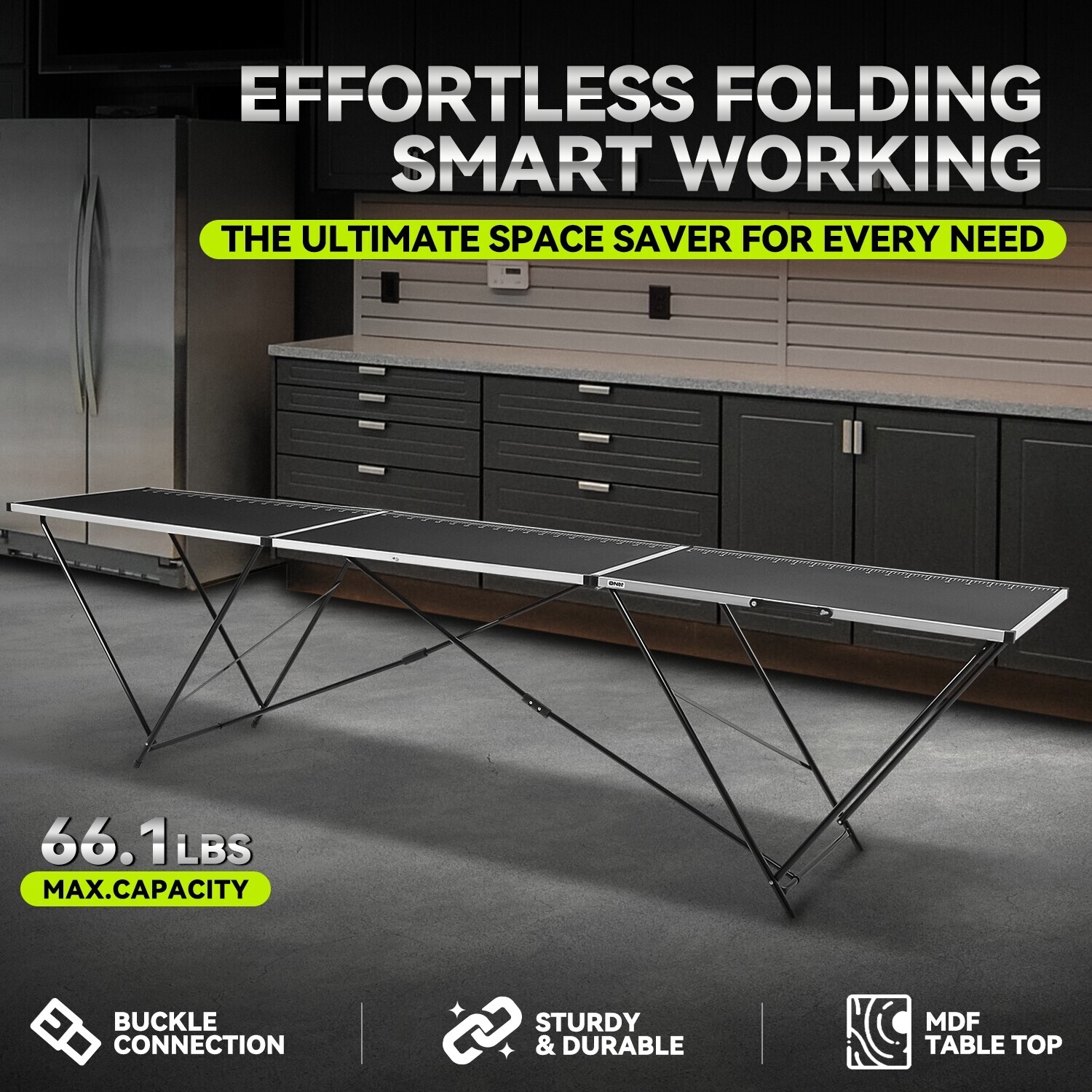 66LB Compact Foldable Measurable Steel Work Bench Desktop Table Craftsmen DIY