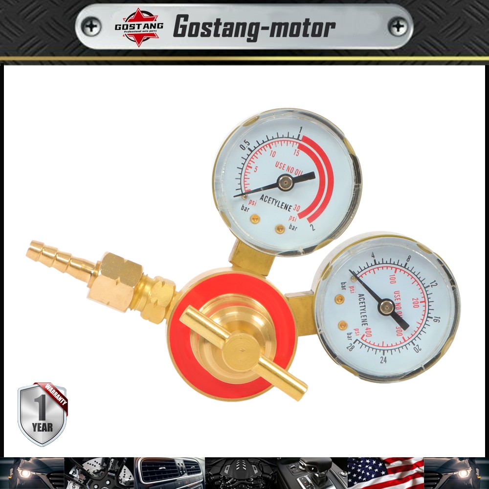 4 Welding Victor Gas Torch Cutting Dual Gauge Acetylene Solid Regulator Brass