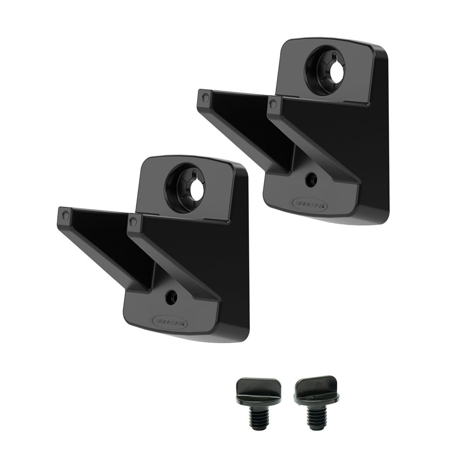 Suncast 2 Pack Compact Wall Mount Tool Organizer Hook Storage Hanger Rack, Black
