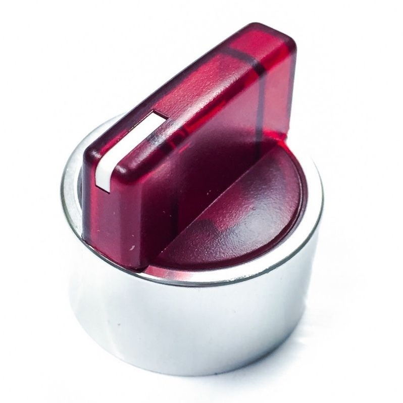 Allen-Bradley 800EM-ALS4 Illuminated Selector Knob, Red, 22.5mm