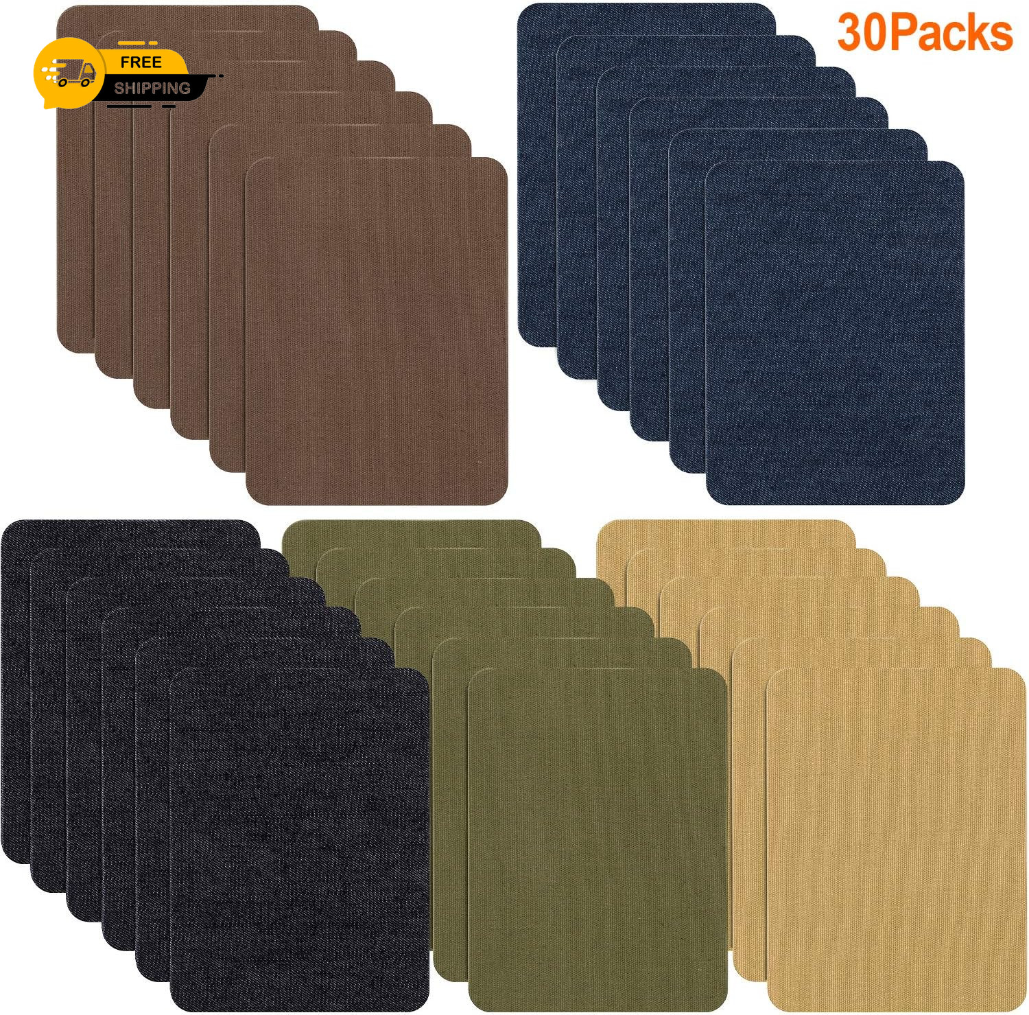 Iron On Patches For Clothing Jeans 30 Pcs, Denim Repair Patches Kit 4.