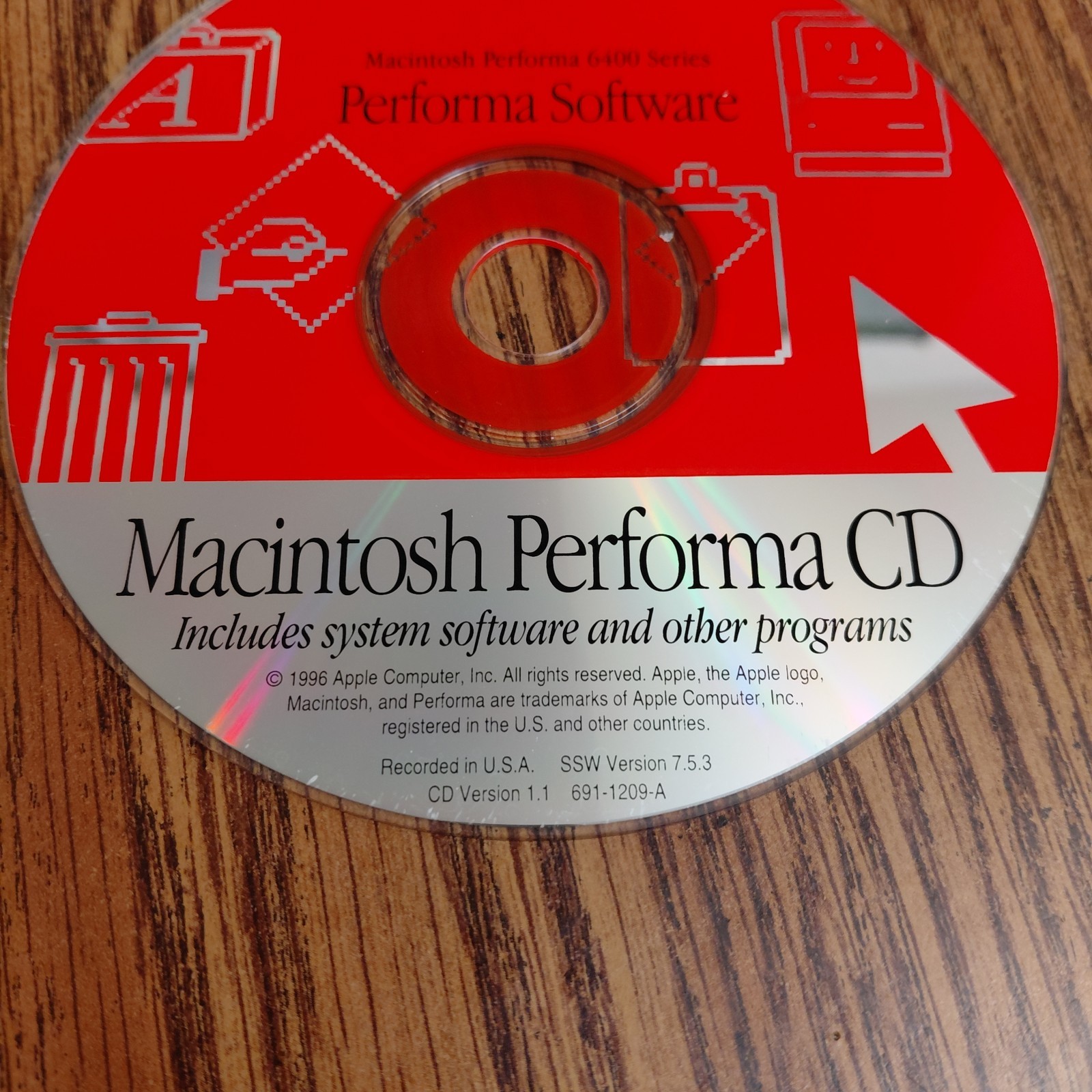 Apple Mac Macintosh Performa 6400 Series Performa Software CD 691-1209-A 1996