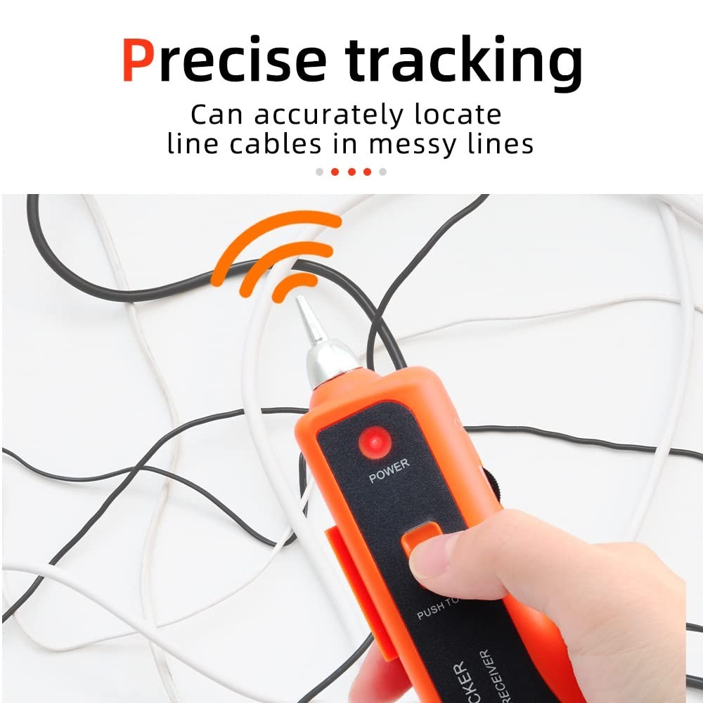 Advanced Cable Finder for Ethernet & Telephone Lines - Includes Accessories