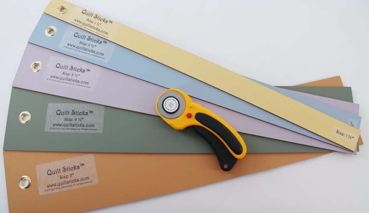 Quiltsticks "starter kit" custom fabric cutting templates make quilting more fun