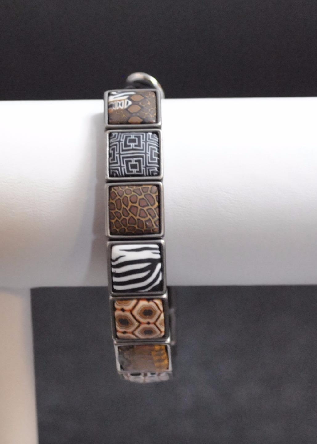 Jilzara Animal Square Wrap Bracelet Polymer Clay Beads Handmade Y20