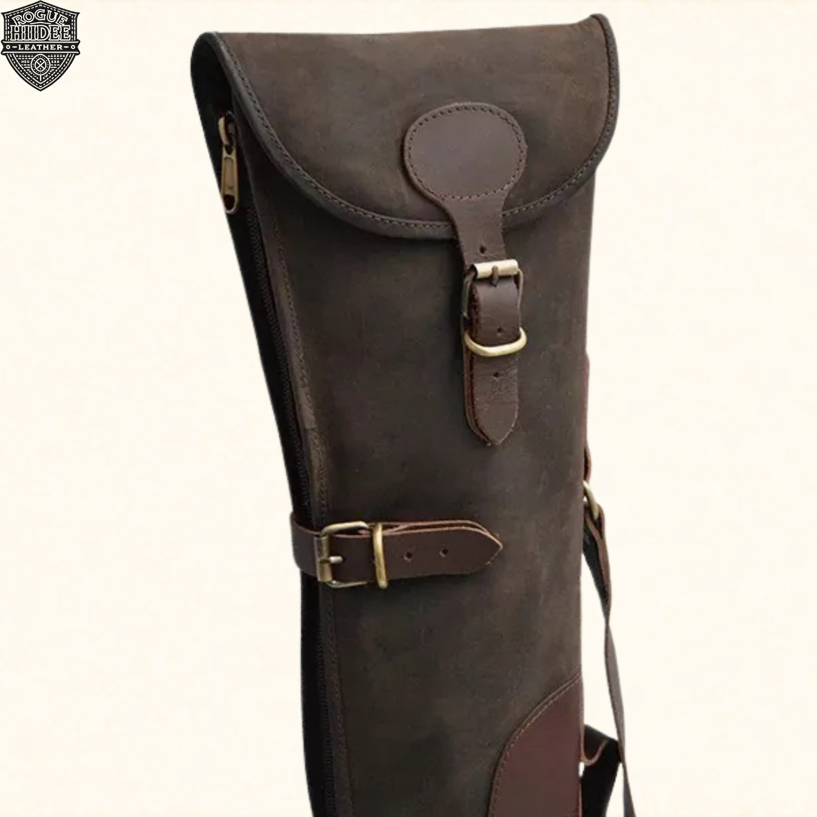 Leather Shotgun Slip Case Waxed Brown,Hunting Case,Custom Rifle Bag,Firearm case