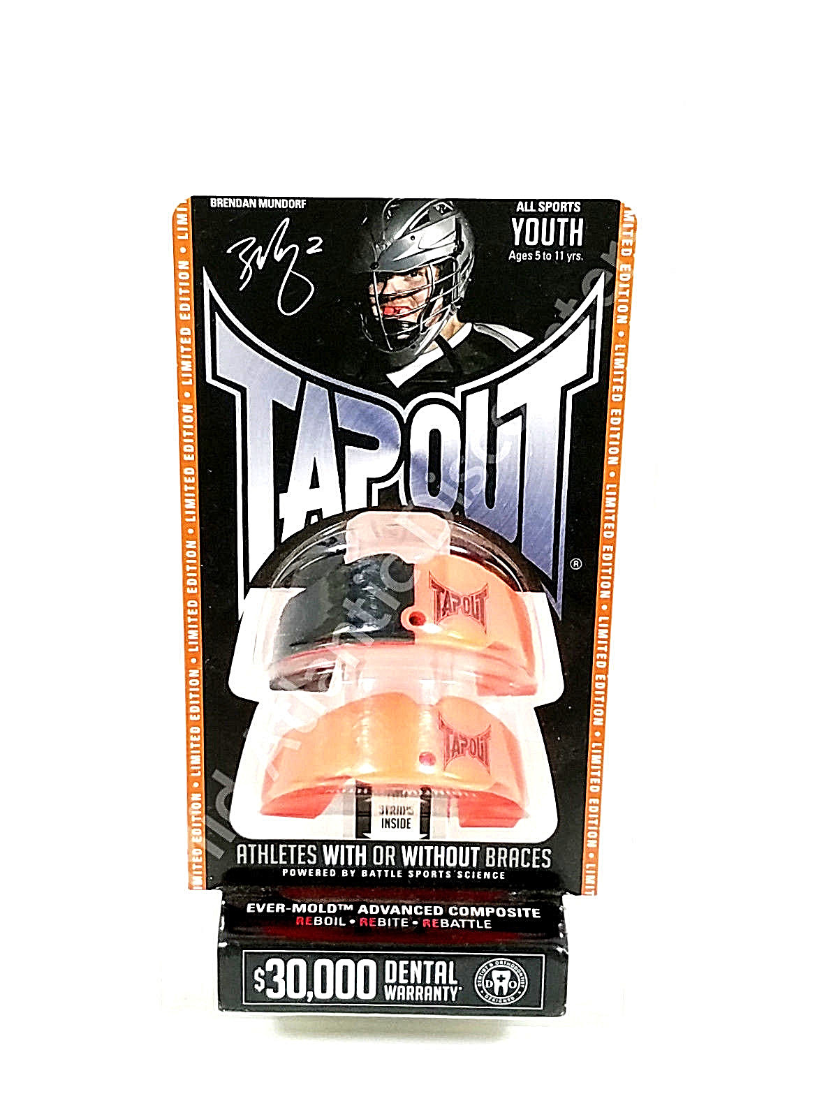 2pk TAPOUT Mouthguard Brendan Mundorf Limited Edition Football MMA, Youth 5-11