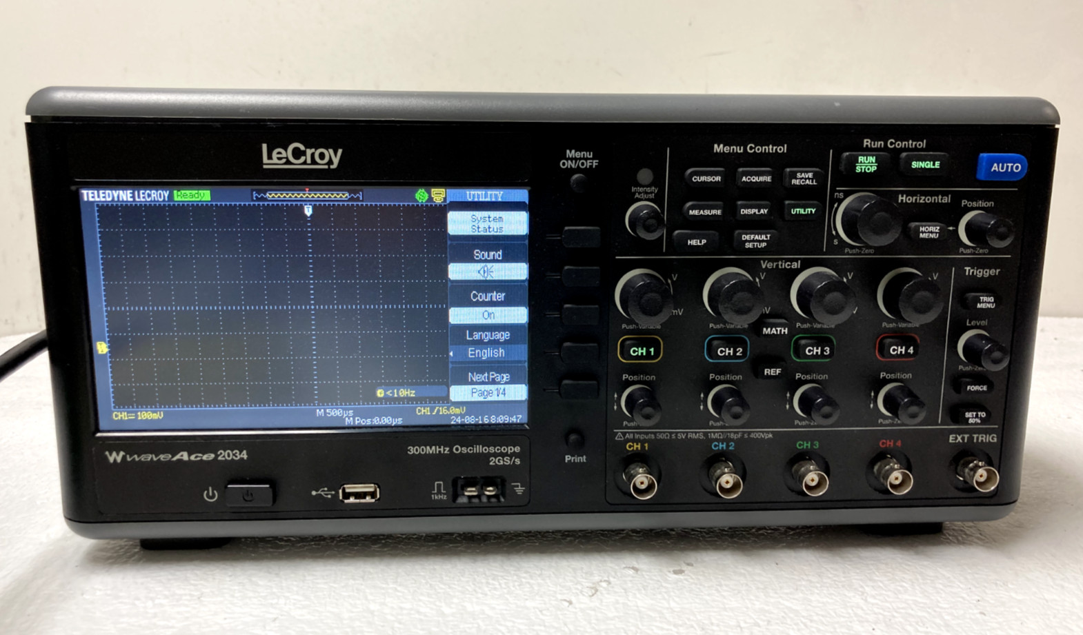 TELEDYNE LeCroy WAVEACE 2034 300MHz 4-Channel Digital Oscilloscope