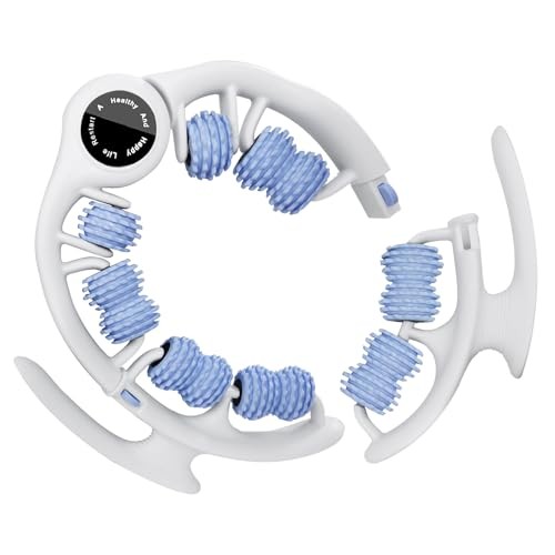 Anti-Cellulite Massage Roller with Detachable Handles | Lymphatic Drainage Blue