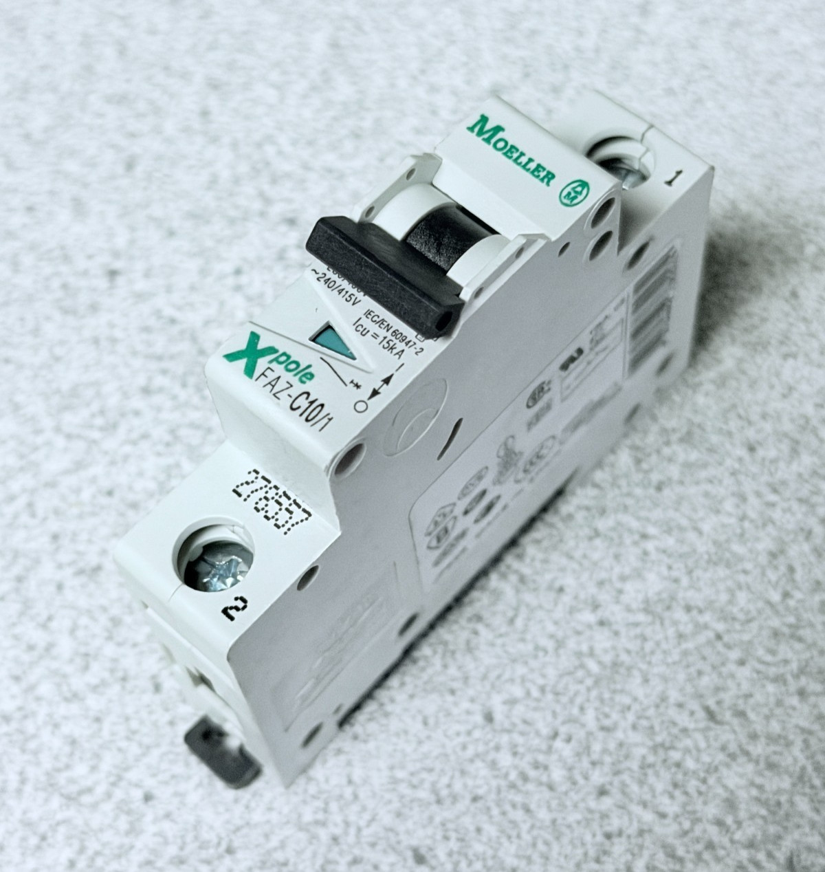 NEW MOELLER EATON FAZ-C10/1 CIRCUIT BREAKER, 10A, 277VAC 48VDC, 1 Pole, 10kA