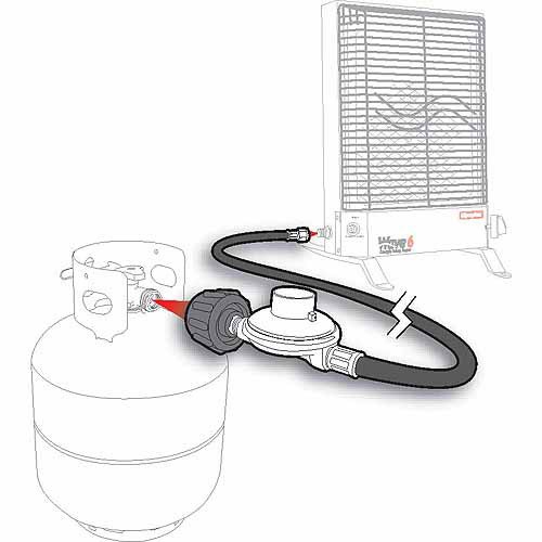 Camco 57721 Low Pressure Gas Regulator with 12' Hose